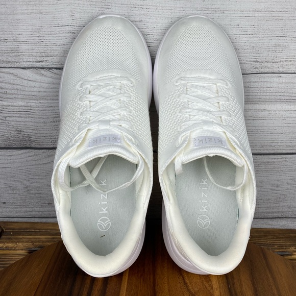 Kizik Men’s Lima Eggshell White Hands Free Slip In Shoe Sneaker Size 11 Wide main image 6